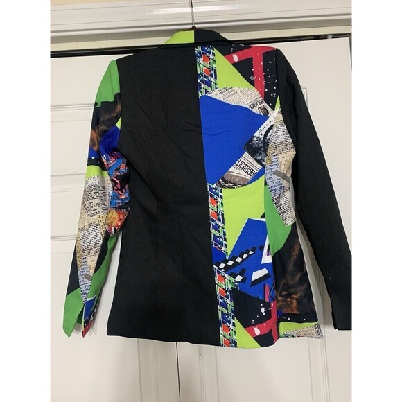 L’Atiste By Amy Artsy Funky Graffiti Printed Jacket Blazer Retro Size S - Picture 5 of 8